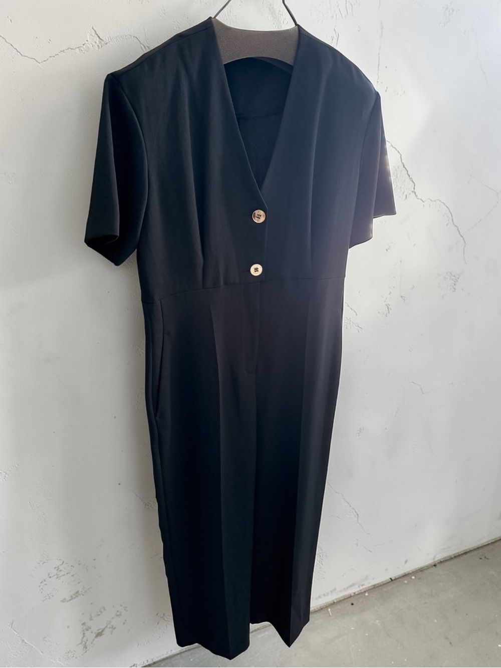Sandro Paris Navy Wide-Leg Jumpsuit NWT – Size 42